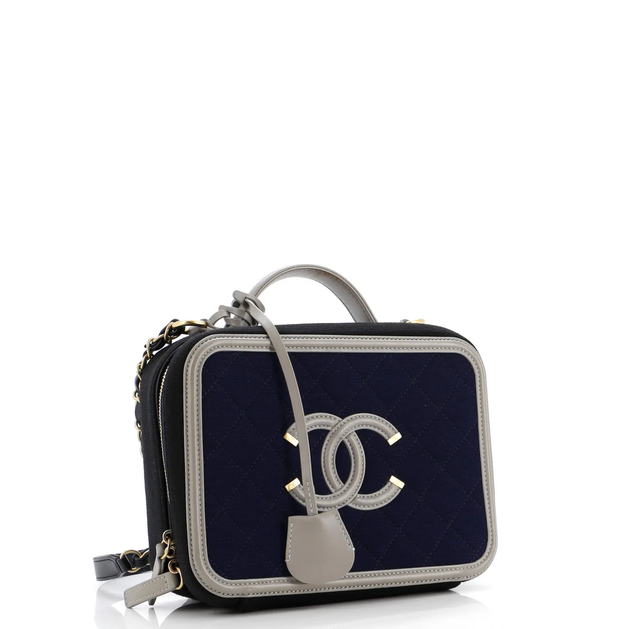 Filigree Vanity Case Quilted Jersey Small - Deep Luxury
