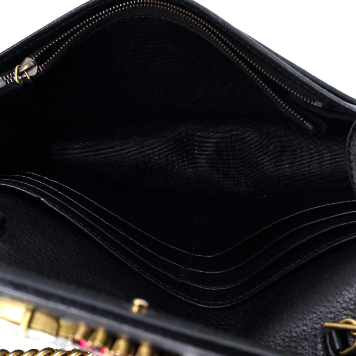 GG Marmont Chain Wallet Embellished Leather Mini - Deep Luxury