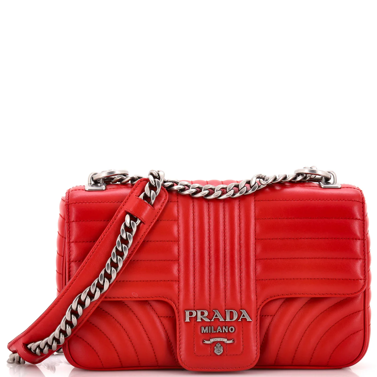 Chain Flap Shoulder Bag Diagramme Quilted Leather Medium - Deep Luxury