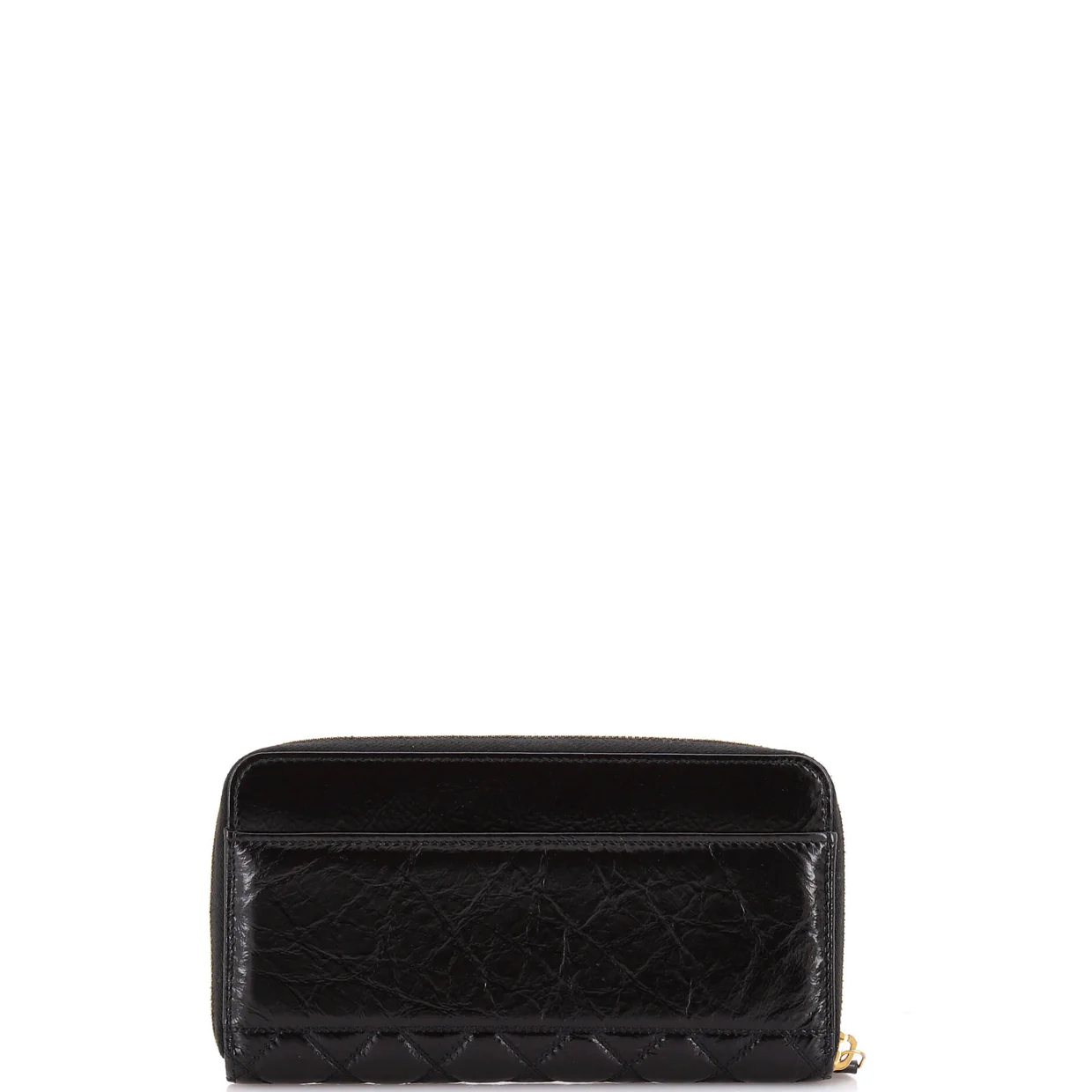 Paris-31 Rue Cambon Timeless CC Zip Around Wallet Quilted Shiny Aged Calfskin Long - Deep Luxury