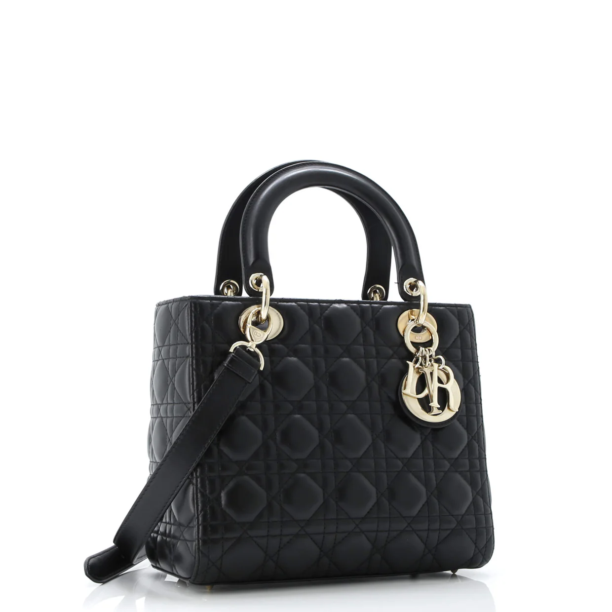 Lady Dior NM Bag Cannage Quilt Lambskin Medium - Deep Luxury