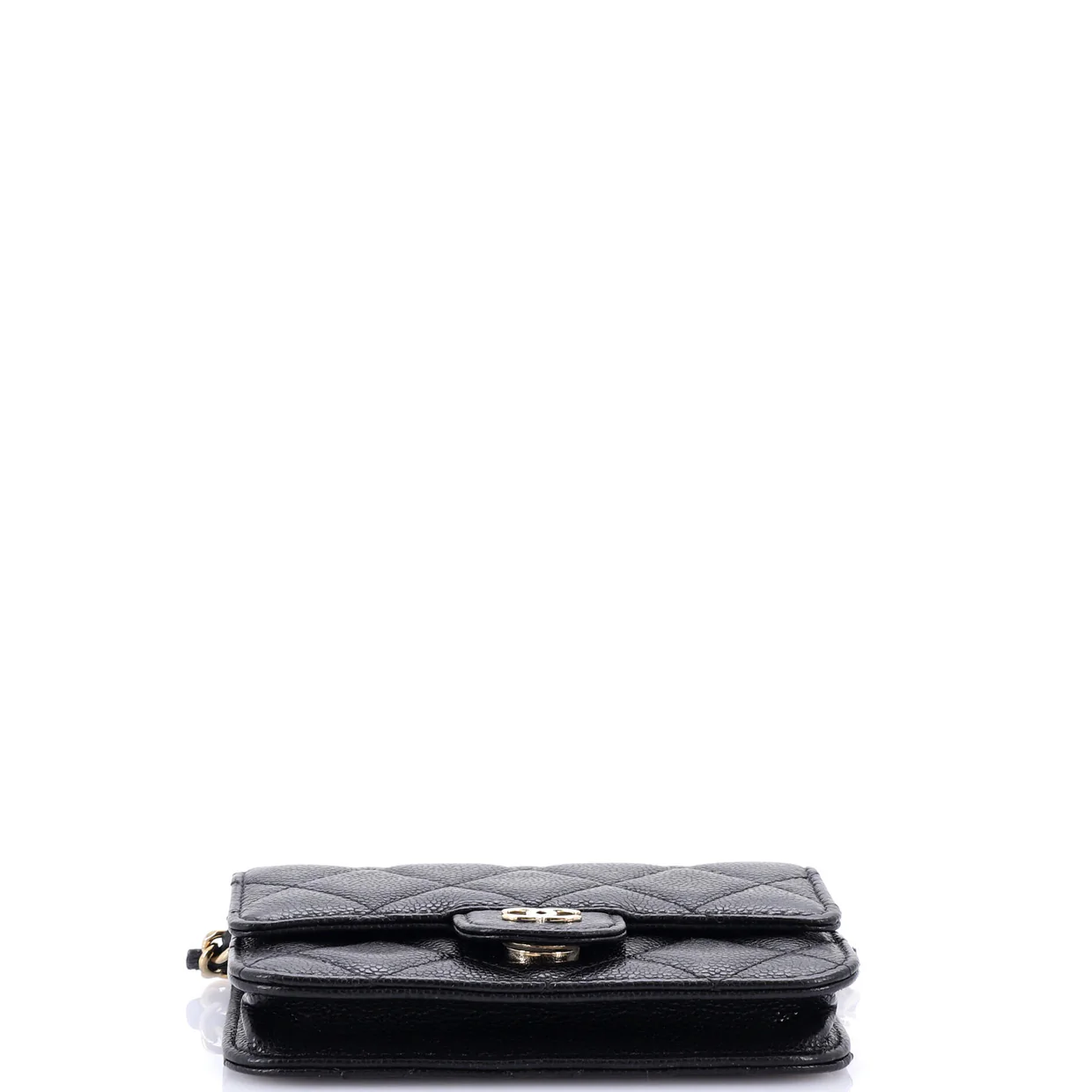 Classic Flap Clutch with Chain Quilted Caviar Small - Deep Luxury
