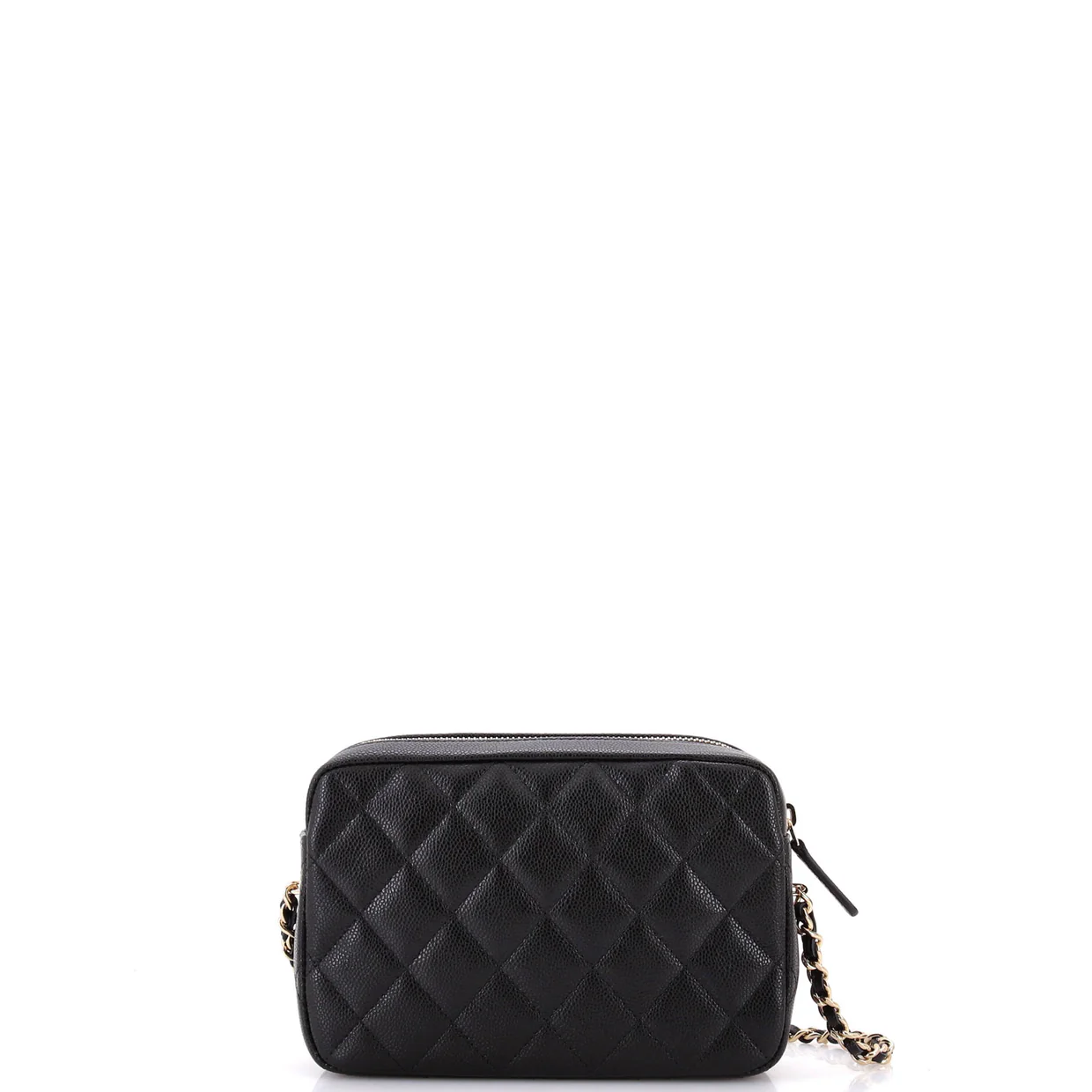 Classic Flap Phone Holder with Chain Quilted Caviar - Deep Luxury