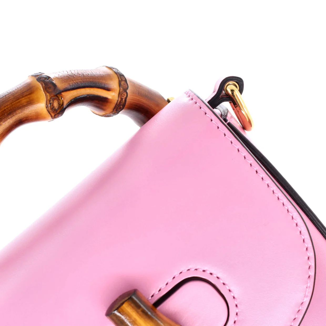 Bamboo Top Handle Backpack Leather Mini - Deep Luxury