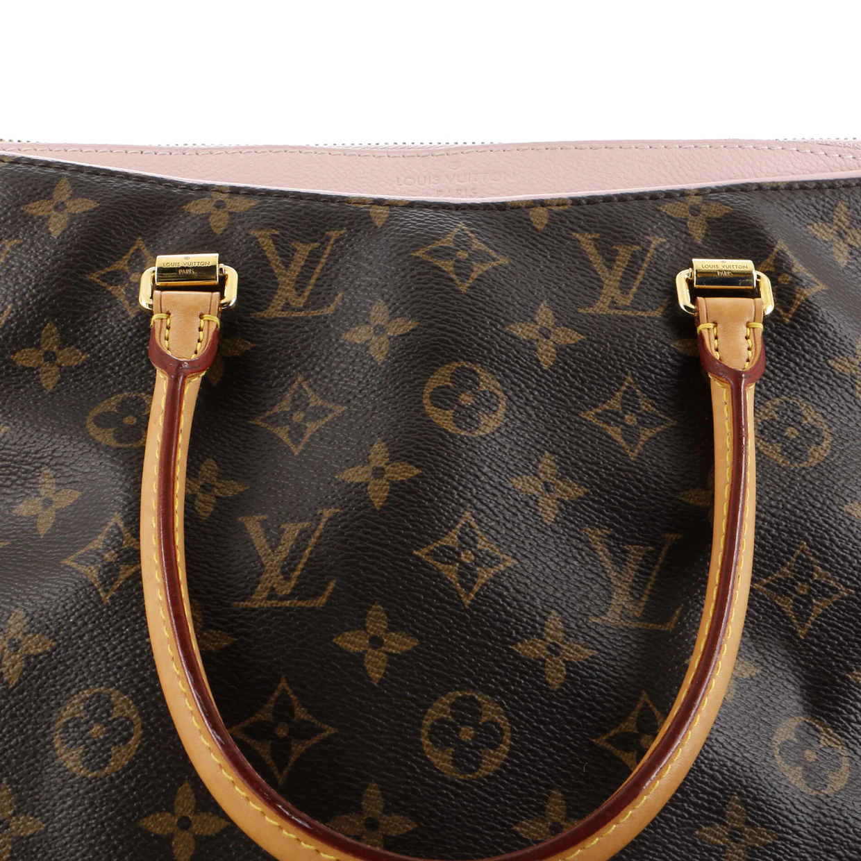 Pallas Tote Monogram Canvas with Leather - Deep Luxury