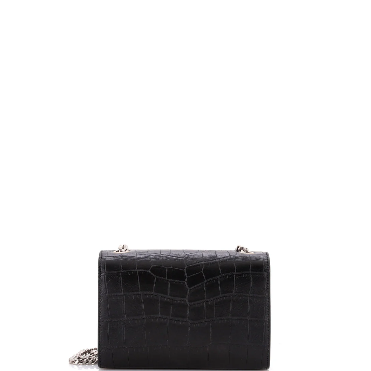 Classic Monogram Tassel Crossbody Bag Crocodile Embossed Leather Small - Deep Luxury