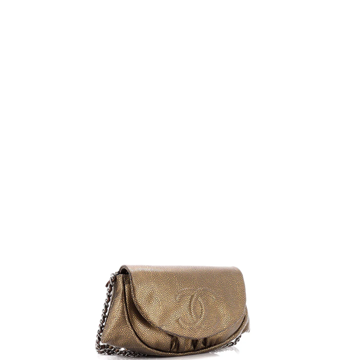 Half Moon Wallet on Chain Caviar - Deep Luxury