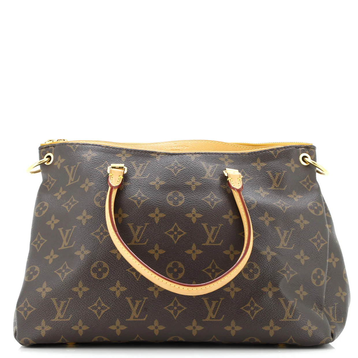 Pallas Tote Monogram Canvas with Leather - Deep Luxury