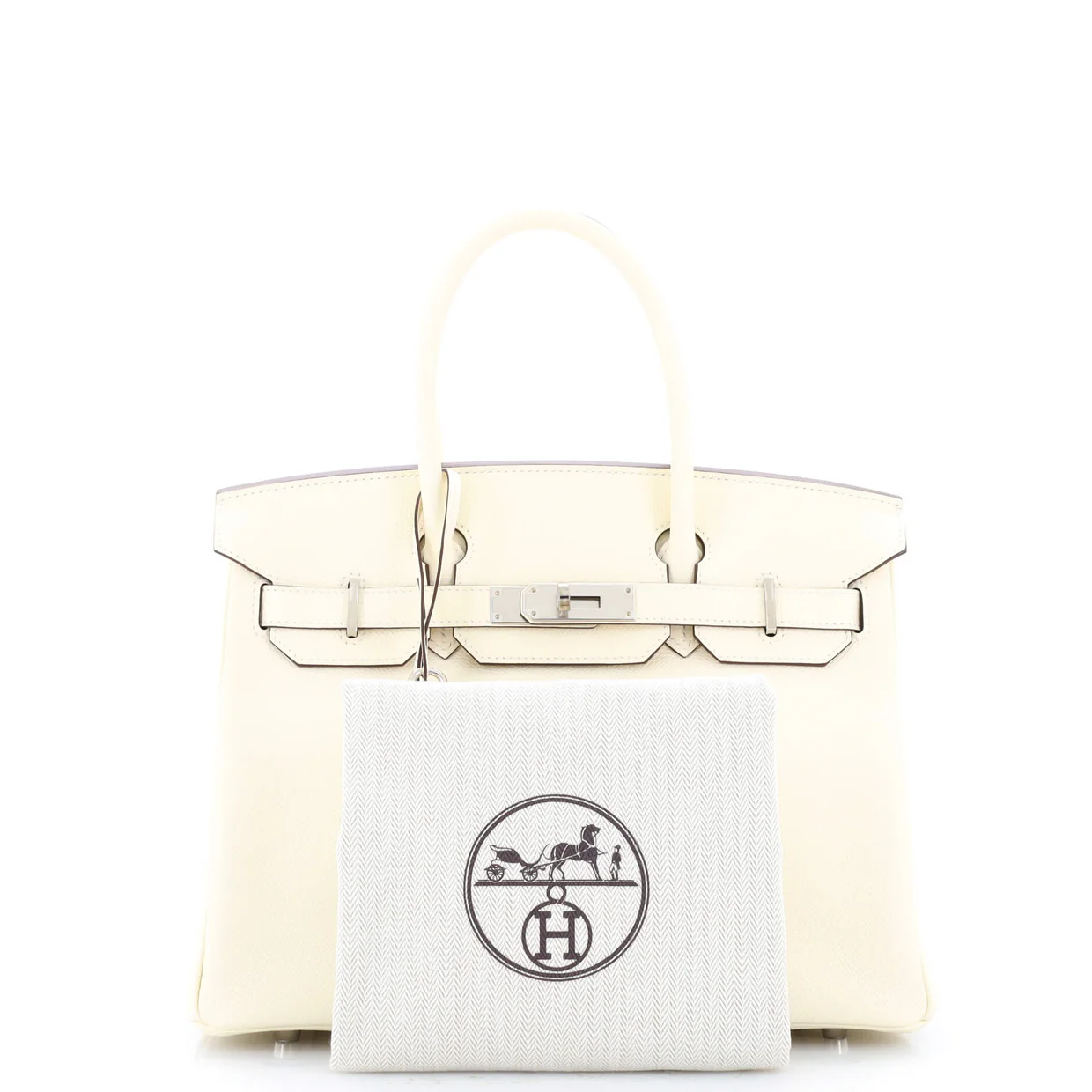 Birkin Handbag Light Epsom with Palladium Hardware 30 - Deep Luxury