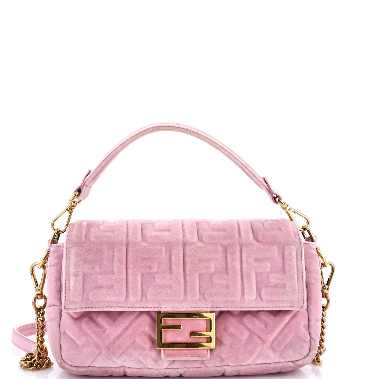 Baguette NM Bag Zucca Embossed Velvet Medium - Deep Luxury
