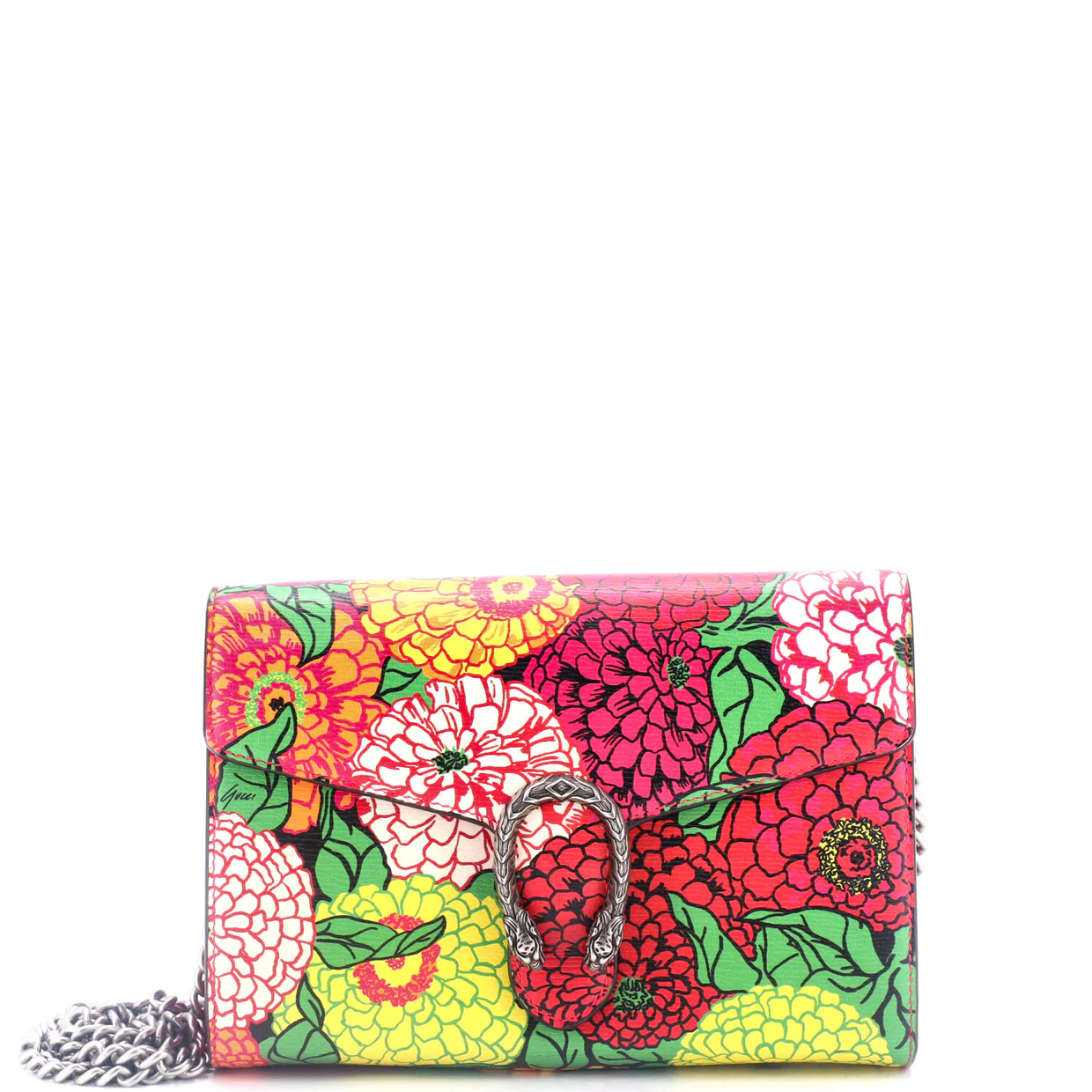 x Ken Scott Dionysus Wallet on Chain Printed Leather Small - Deep Luxury
