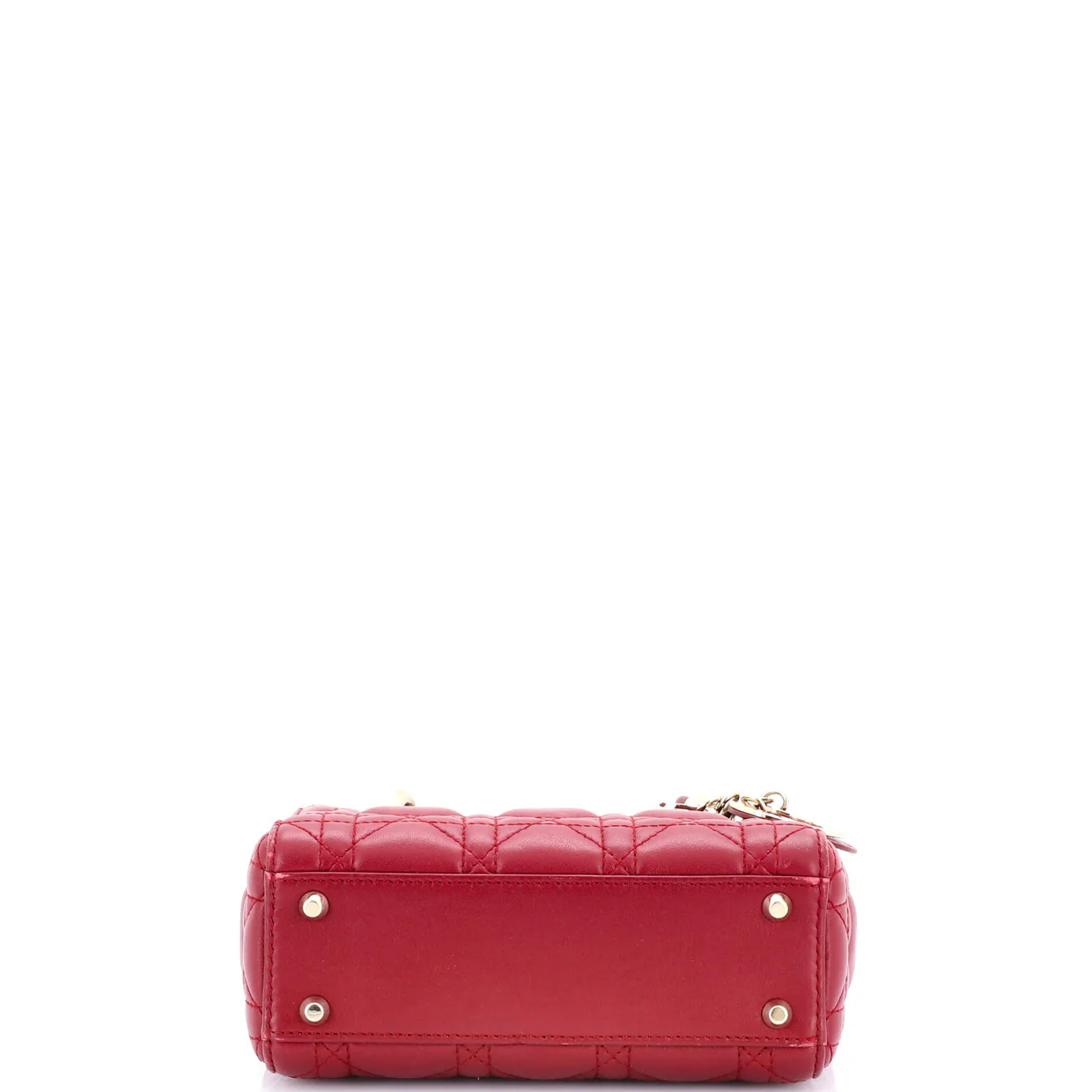 Lady Dior Chain Bag Cannage Quilt Lambskin Mini - Deep Luxury
