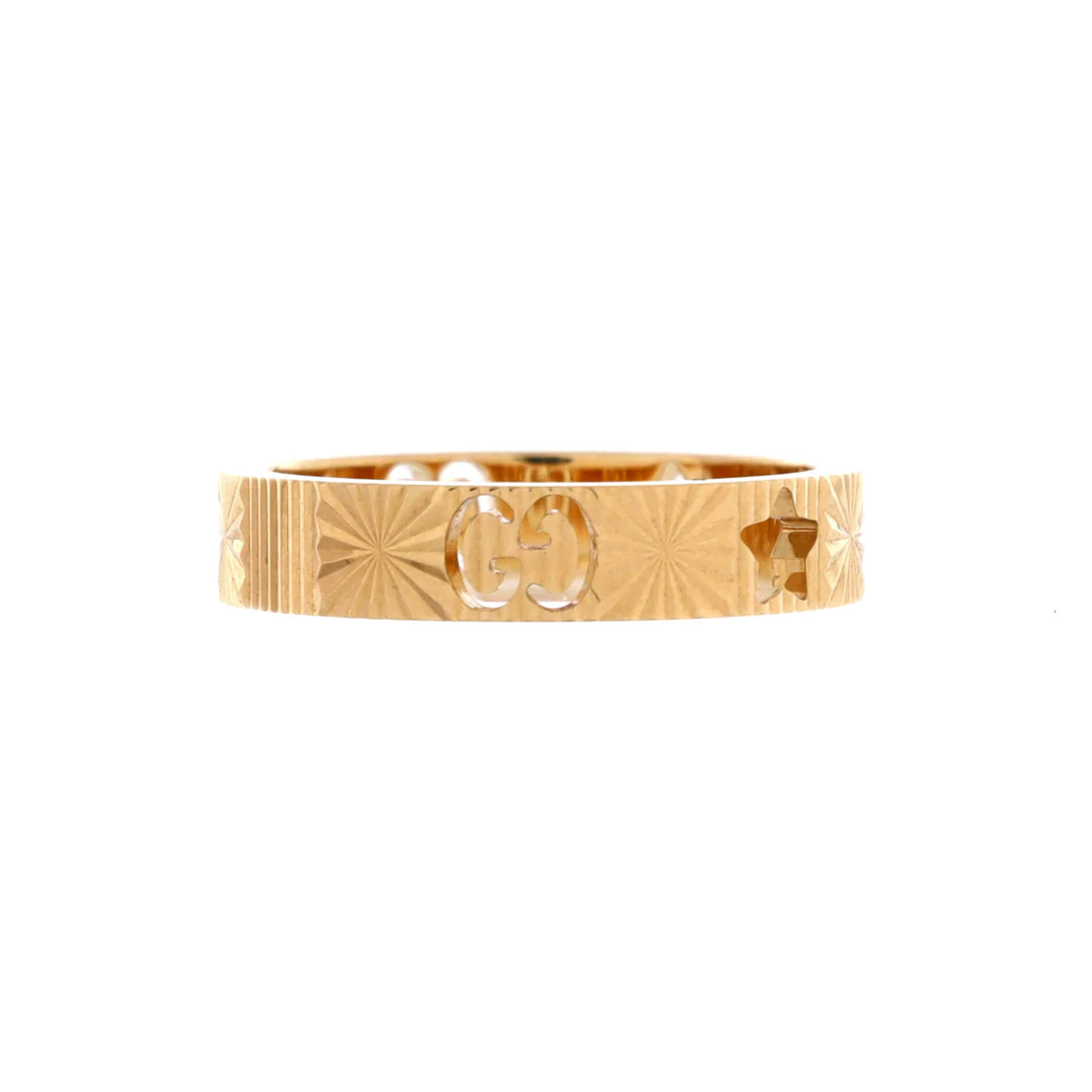 Textured Icon Star Cut-Out Ring 18K Yellow Gold - Deep Luxury