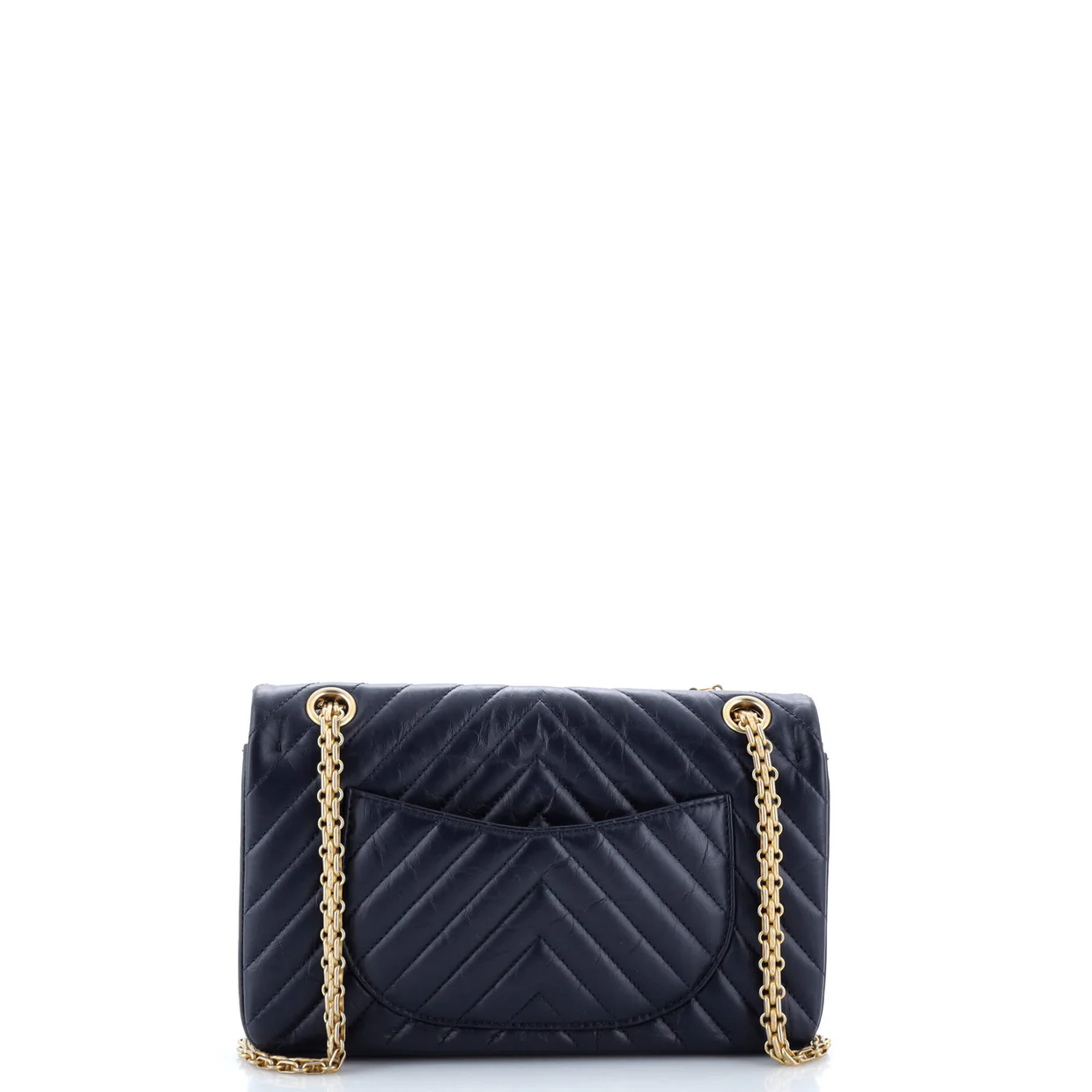 Reissue 2.55 Flap Bag Chevron Aged Calfskin 225 - Deep Luxury