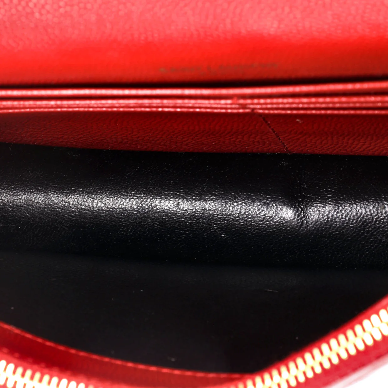 Classic Monogram Wallet on Chain Matelasse Chevron Leather Small - Deep Luxury