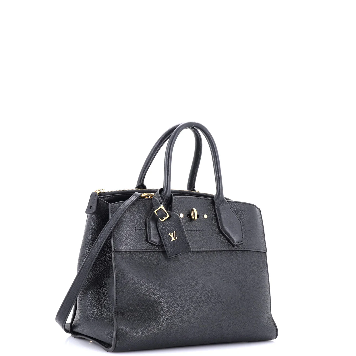 City Steamer Handbag Leather MM - Deep Luxury
