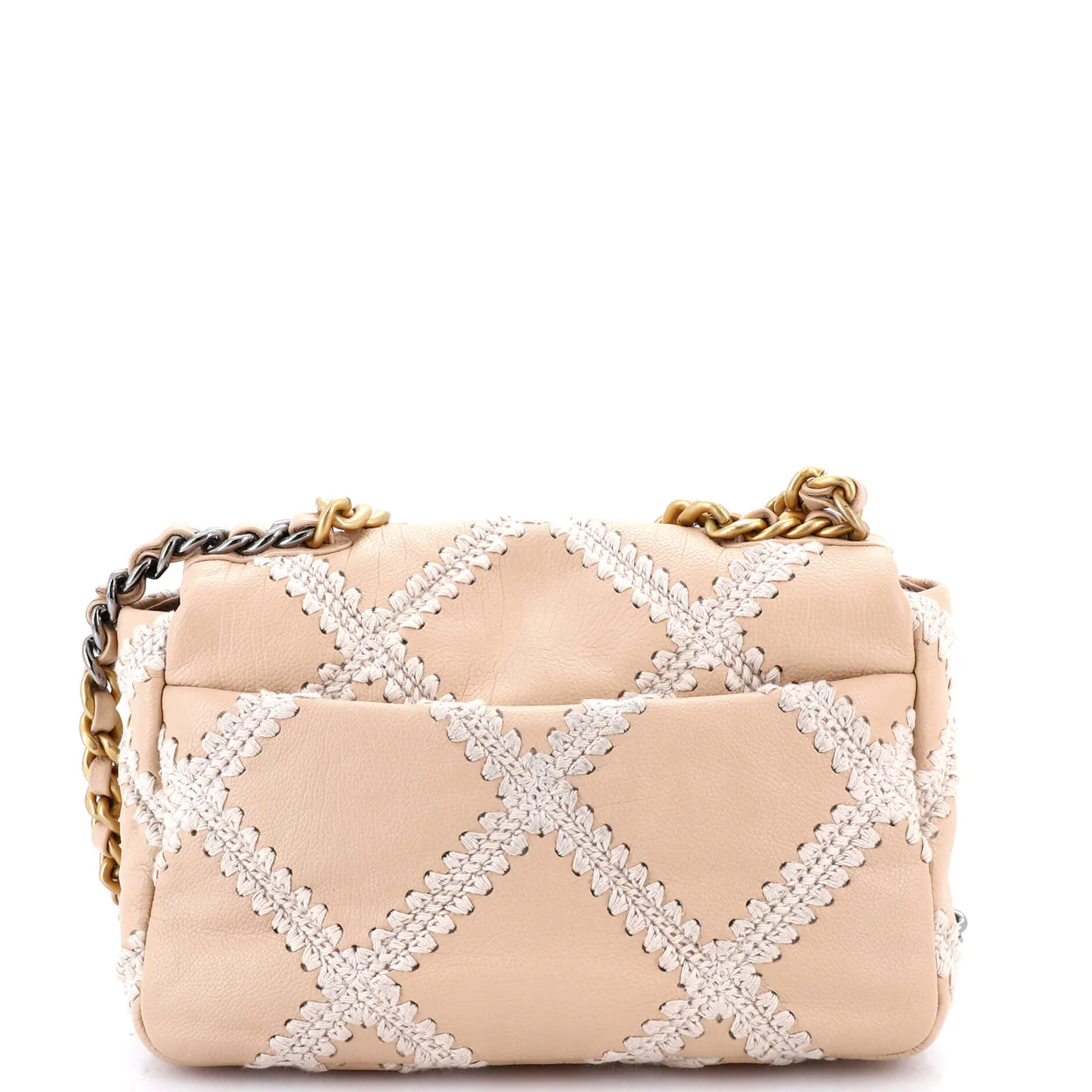 19 Flap Bag Crochet Quilted Calfskin Medium - Deep Luxury