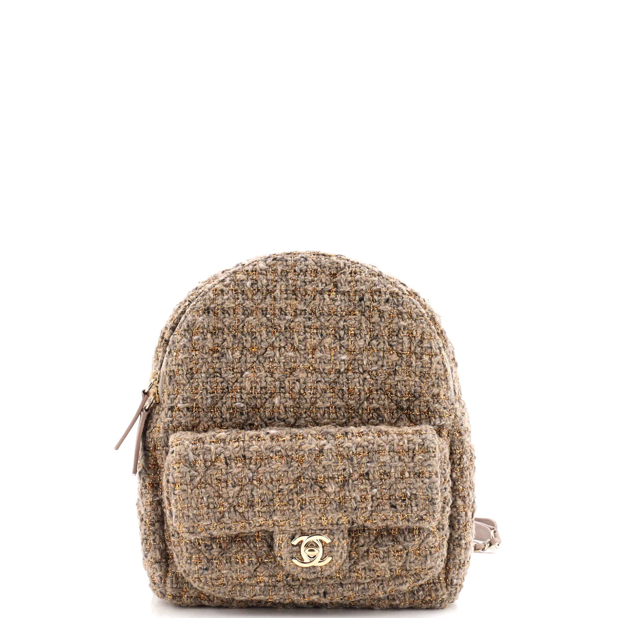CC Pocket Backpack Quilted Tweed Mini - Deep Luxury
