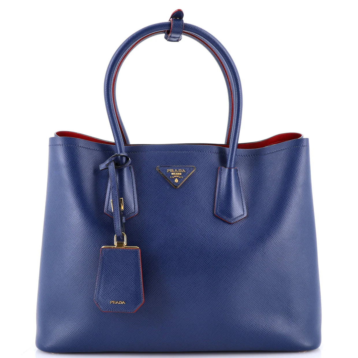 Cuir Double Tote Saffiano Leather Large - Deep Luxury