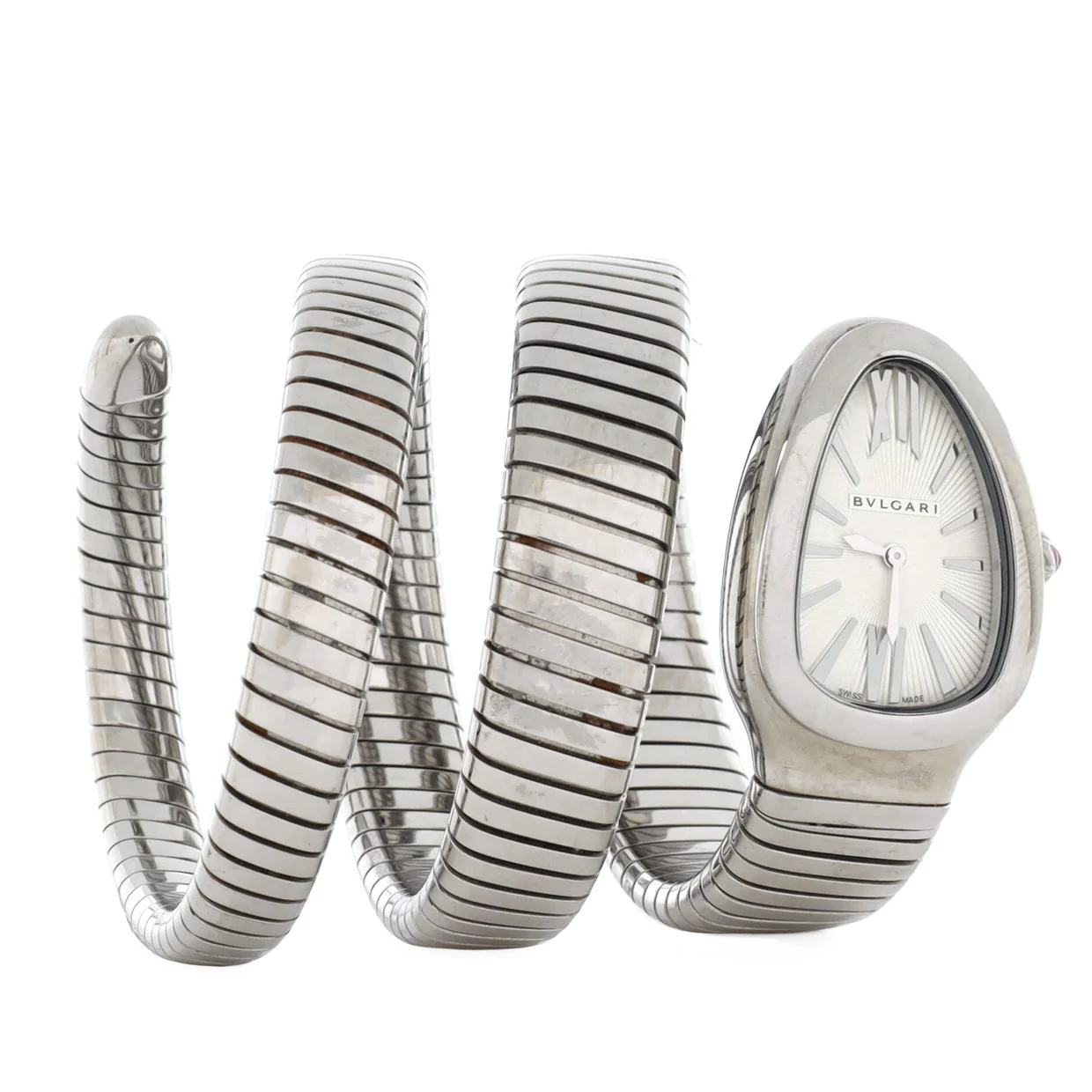 Serpenti Tubogas Double Spiral Quartz Watch Stainless Steel 23 - Deep Luxury