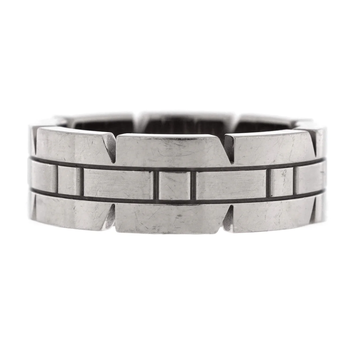 Tank Francaise Ring 18K White Gold - Deep Luxury