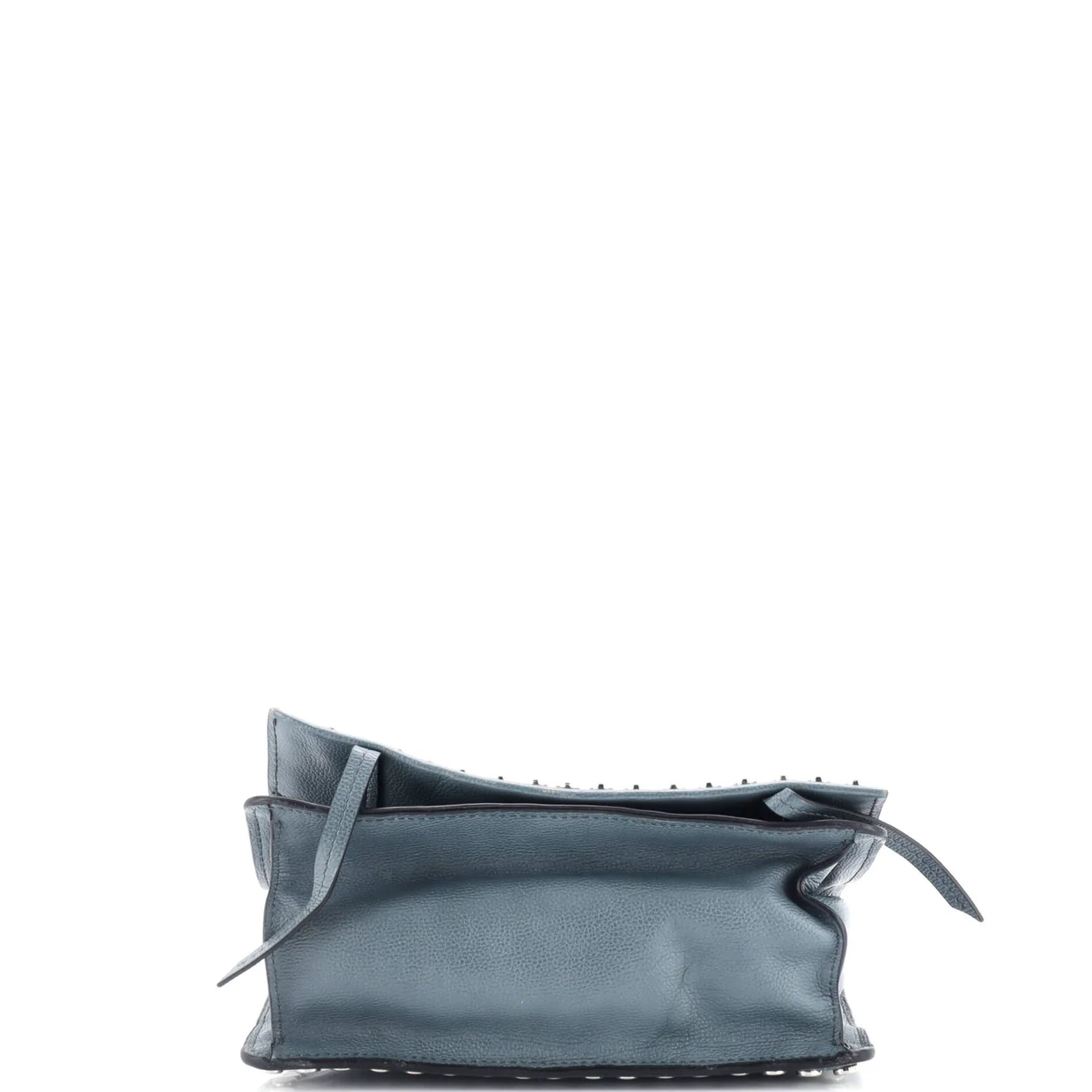 Etiquette Flap Bag Studded Glace Calfskin Small - Deep Luxury