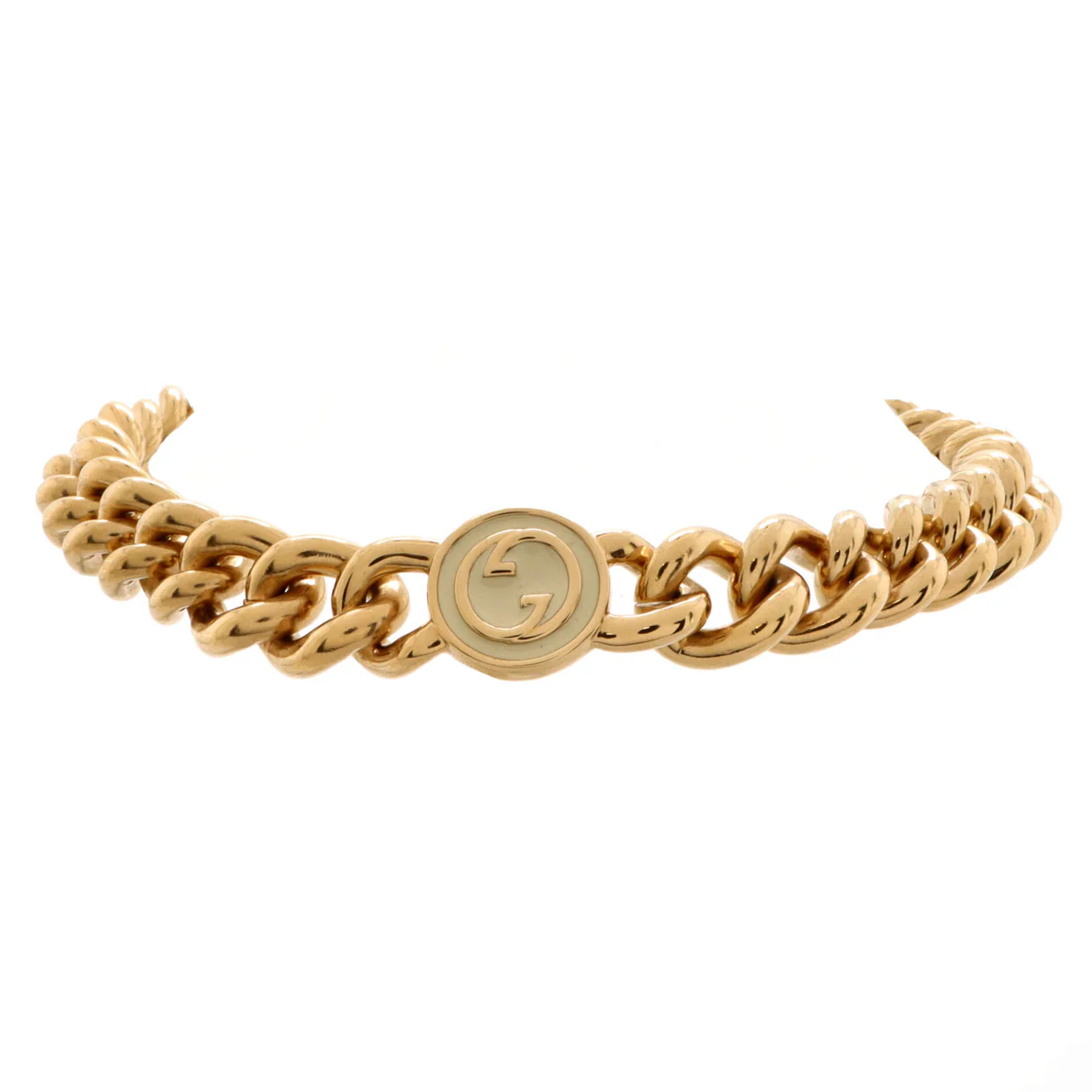 Gucci Blondie Chain Choker Necklace Metal with Enamel - Deep Luxury