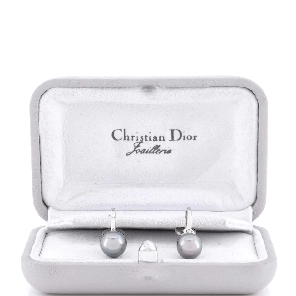 Drop Hoop Earrings 18K White Gold and Pearl - Deep Luxury