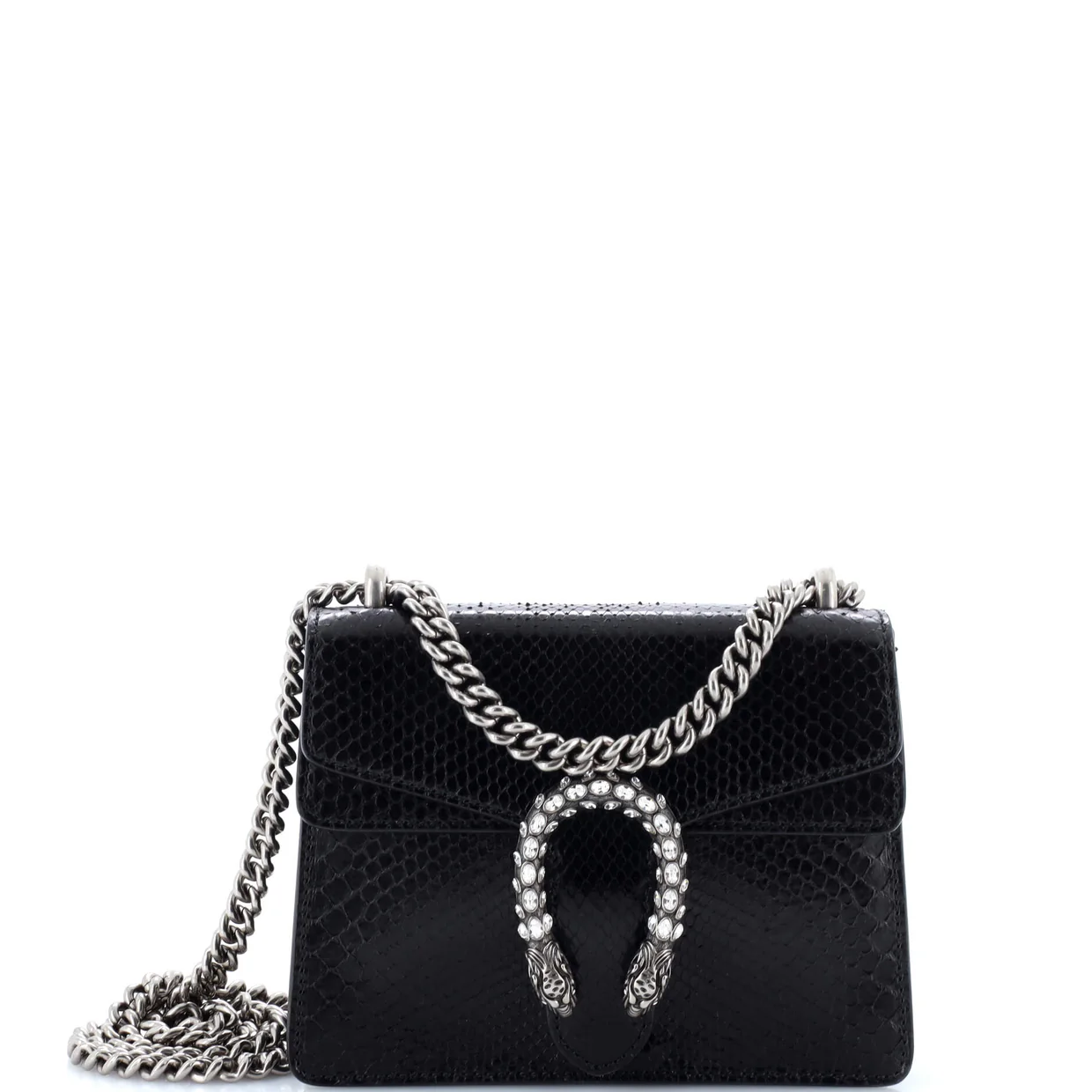 Dionysus Bag Python with Embellished Detail Mini - Deep Luxury