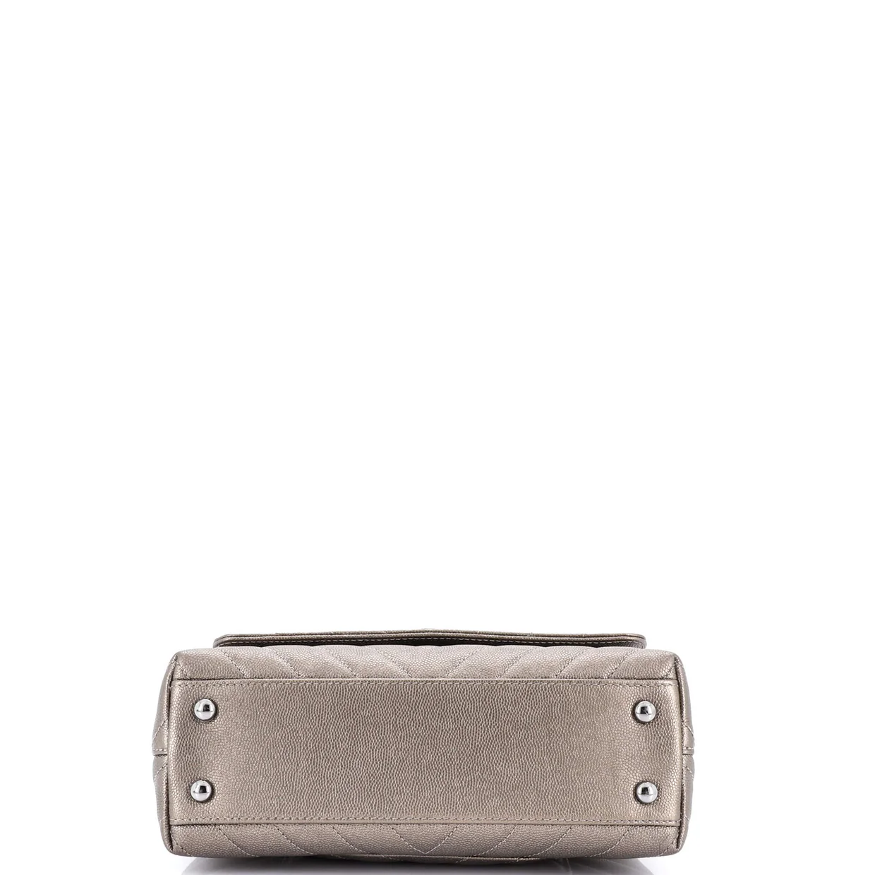 Coco Top Handle Bag Chevron Caviar Mini - Deep Luxury