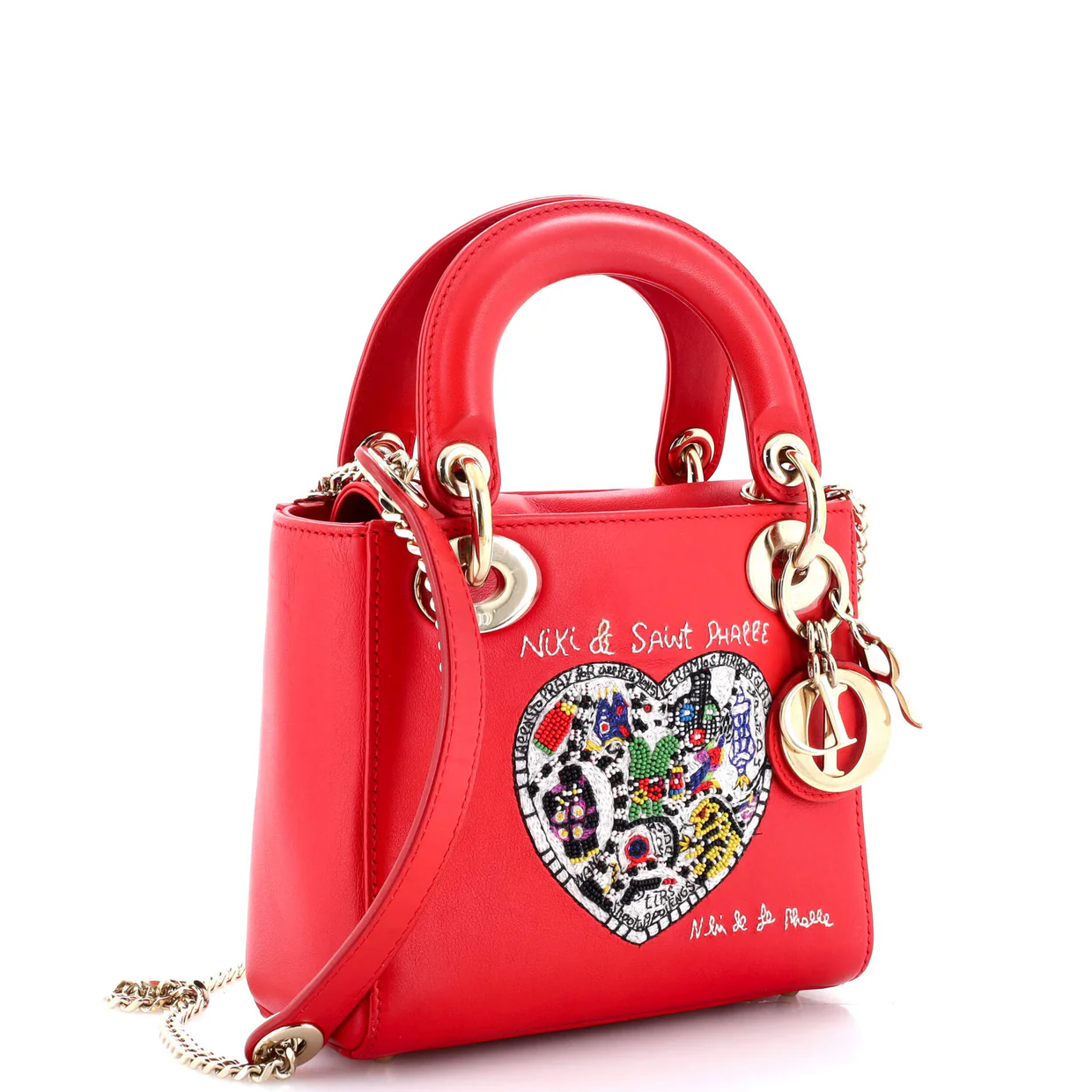 Lady Dior Chain Bag Limited Edition Niki de Saint Phalle Embroidered Leather Mini - Deep Luxury