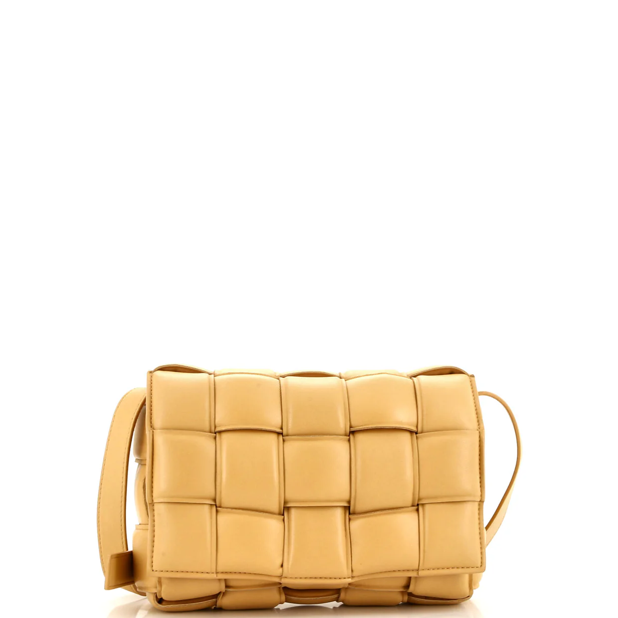Cassette Crossbody Bag Padded Maxi Intrecciato Leather Small - Deep Luxury