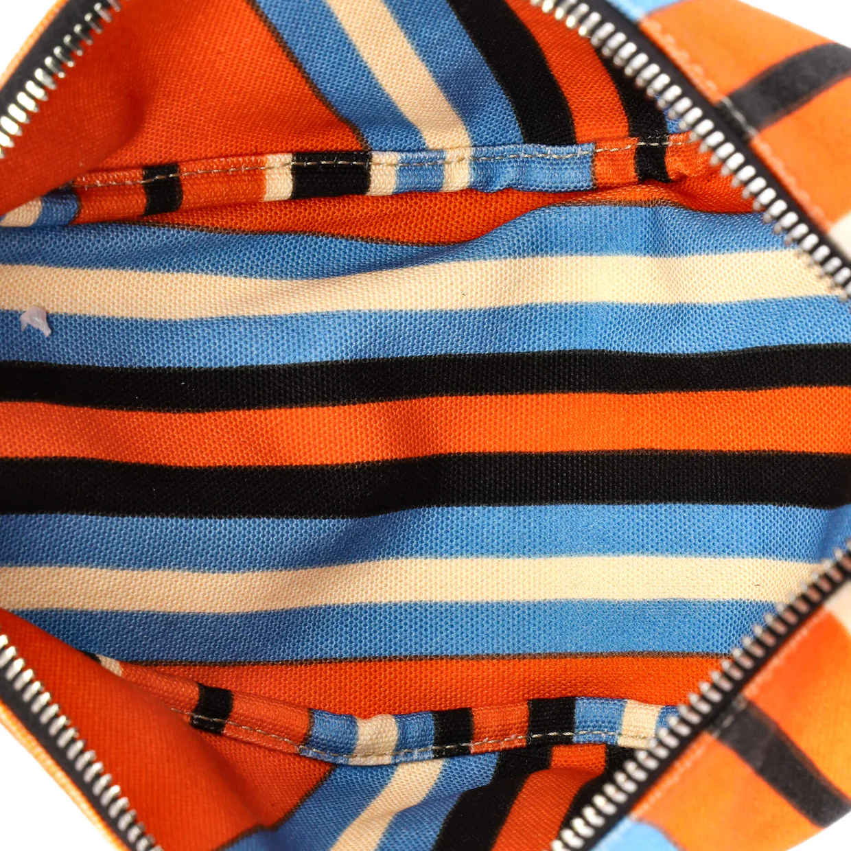 Triangle Logo Zip Crossbody Bag Printed Canvas Large - Deep Luxury