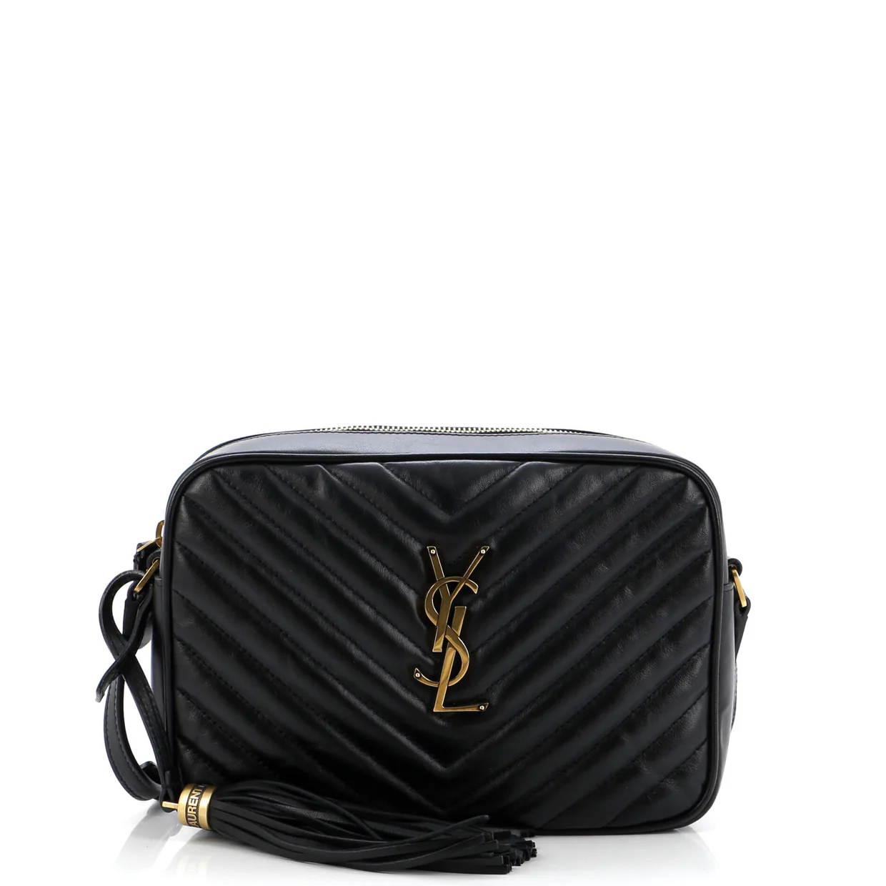 Lou Camera Bag Matelasse Chevron Leather Small - Deep Luxury