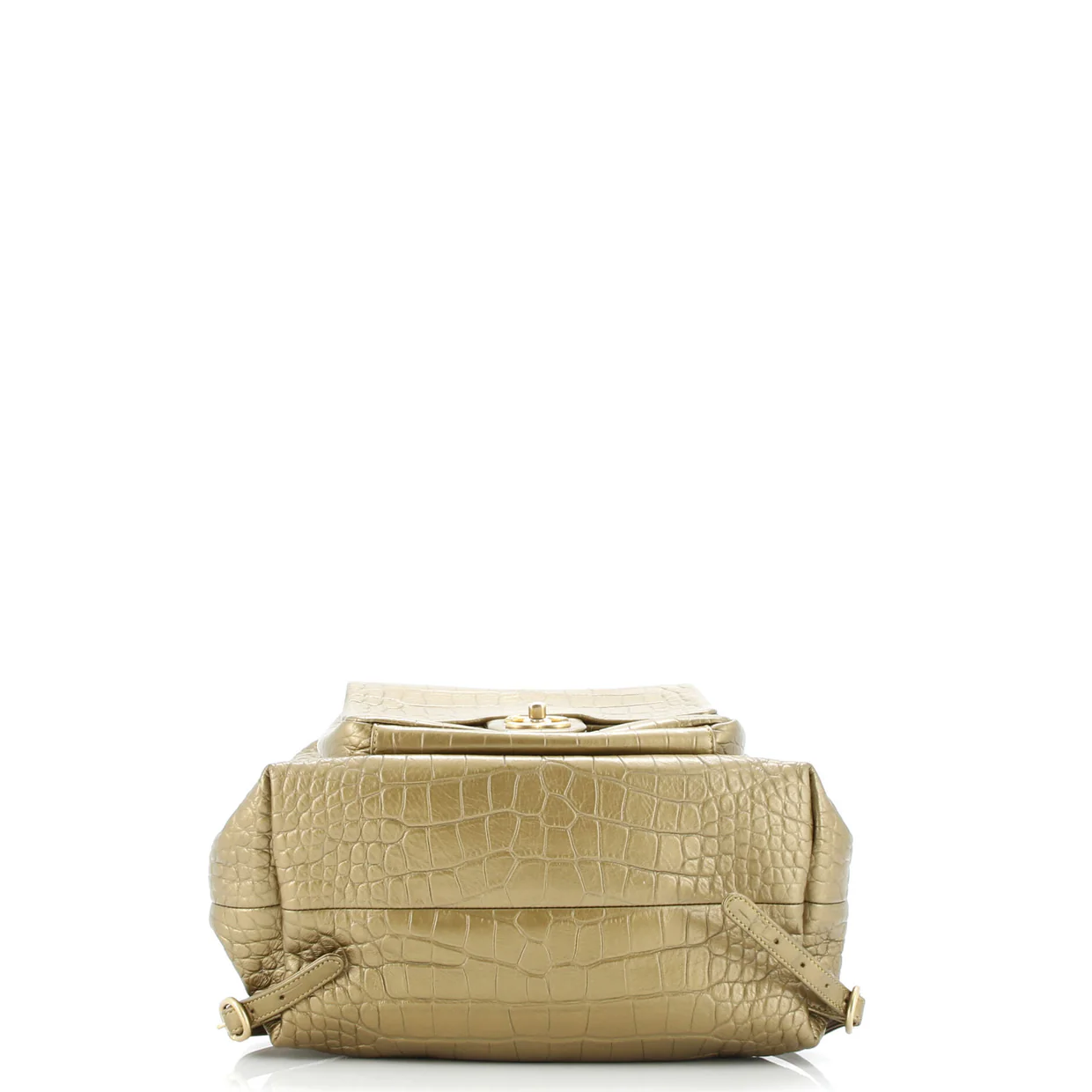 Drawstring Backpack Crocodile Embossed Calfskin Large - Deep Luxury