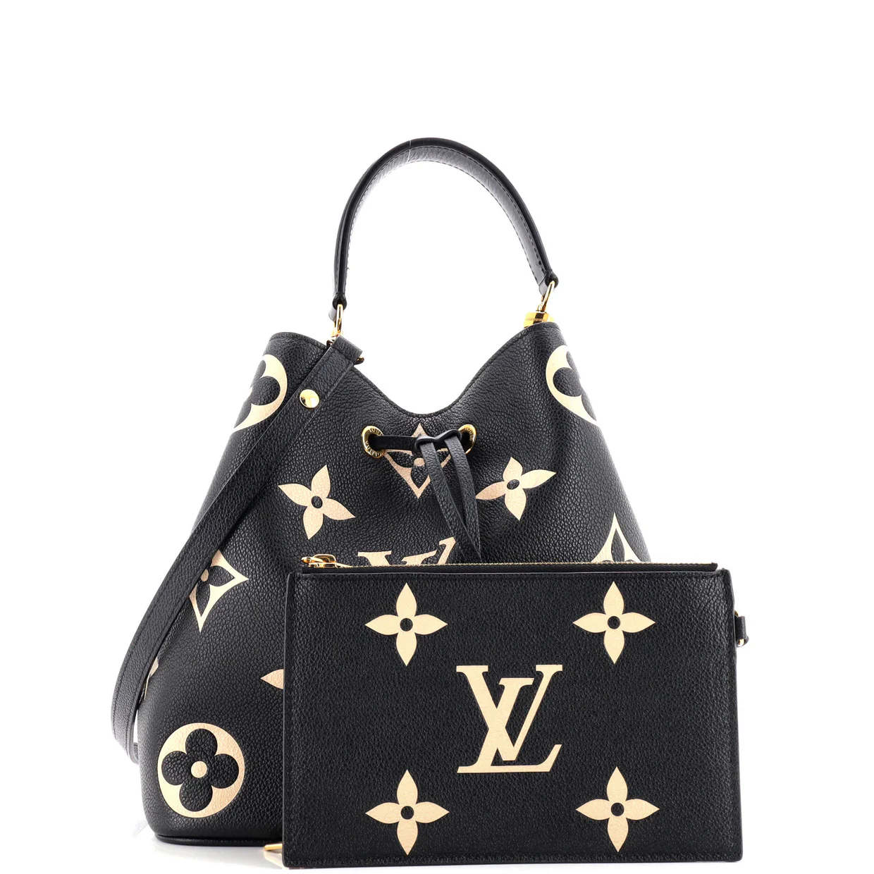 NeoNoe Handbag Bicolor Monogram Empreinte Giant MM - Deep Luxury