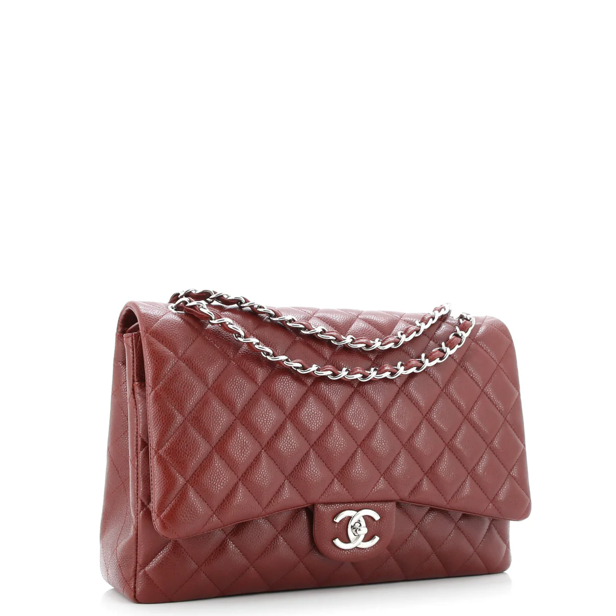 Classic Double Flap Bag Quilted Caviar Maxi - Deep Luxury