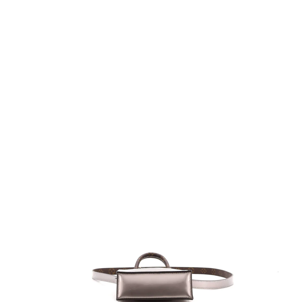 Petit Sac Plat Bag Monogram Vernis with Monogram Canvas - Deep Luxury