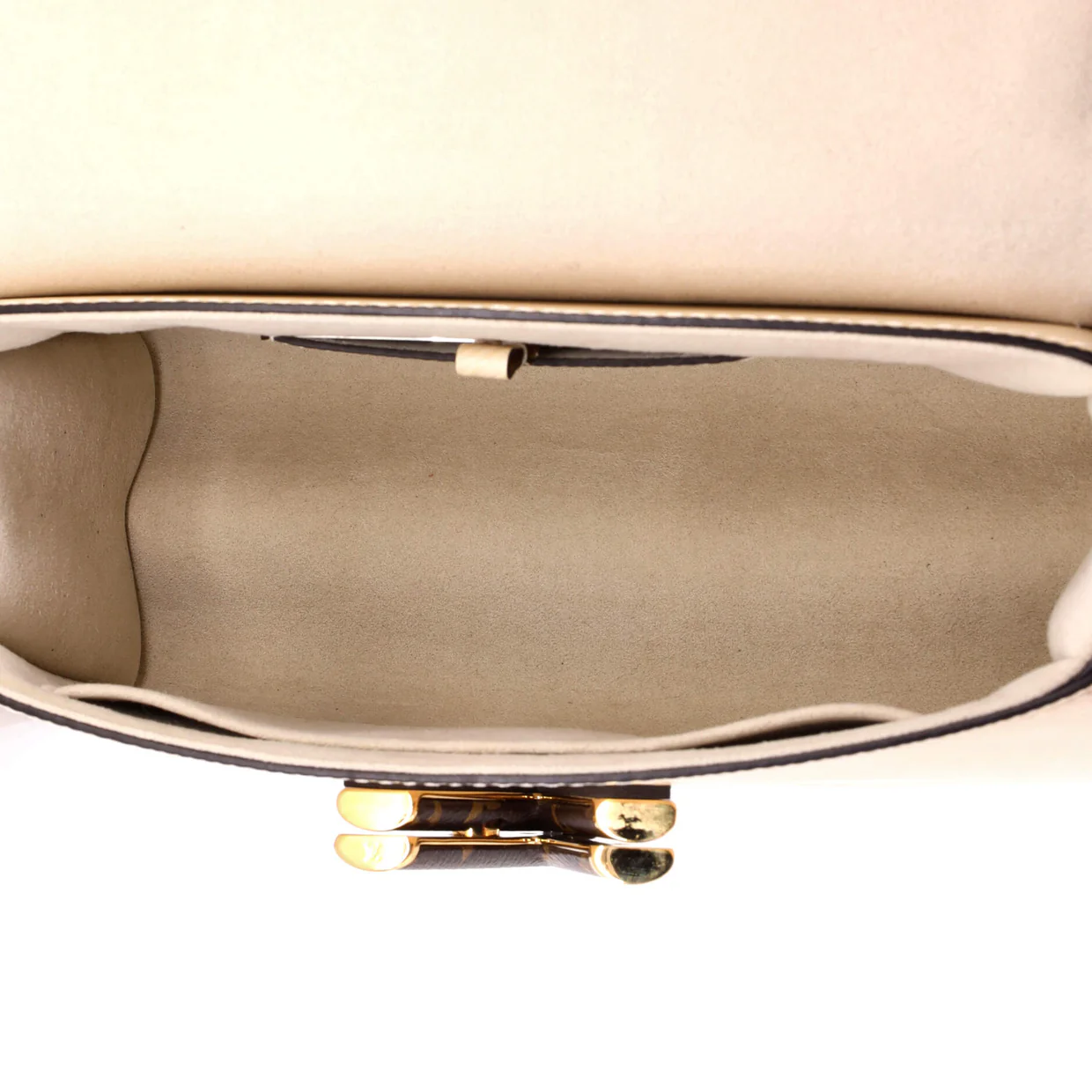 Twist Handbag Teddy Fleece with Epi Leather MM - Deep Luxury