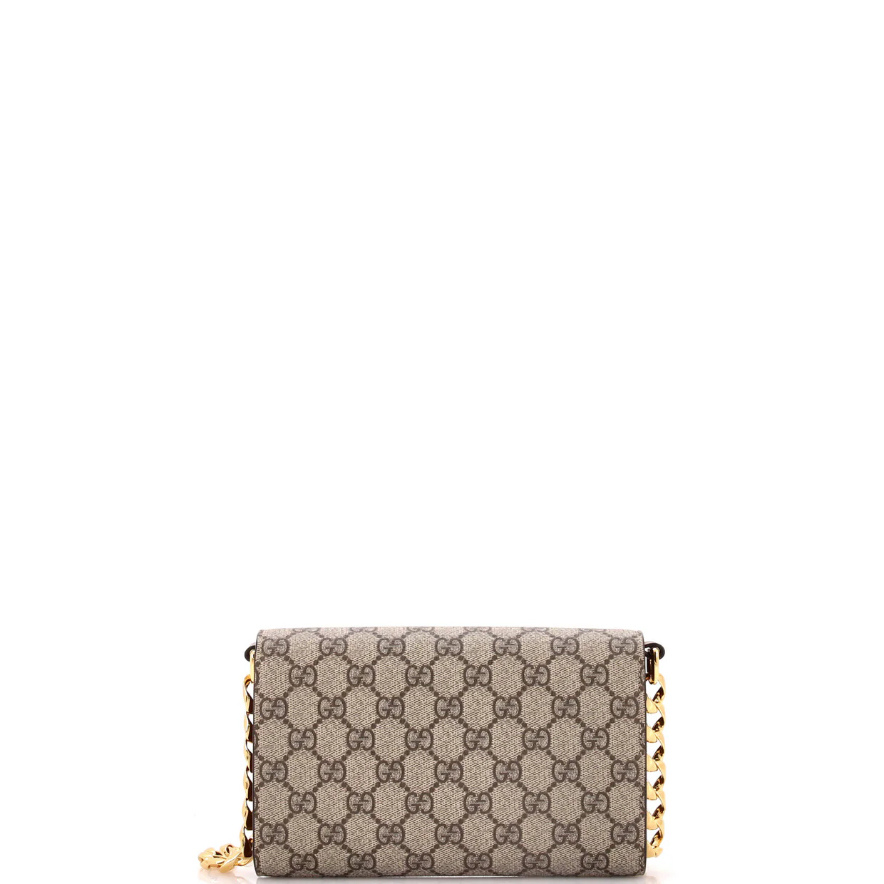 Horsebit 1955 Curved Flap Shoulder Bag GG Coated Canvas Mini - Deep Luxury