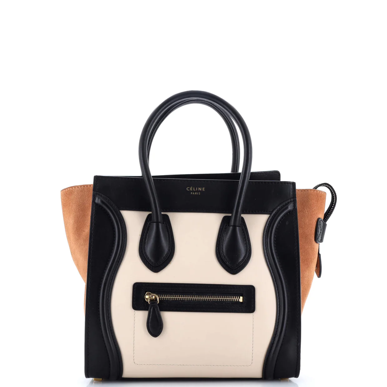 Tricolor Luggage Bag Leather Micro - Deep Luxury