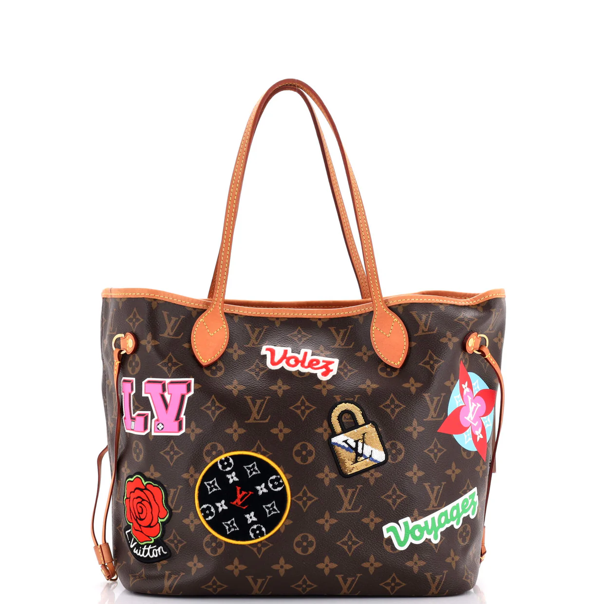 Neverfull NM Tote Limited Edition Patches Monogram Canvas MM - Deep Luxury
