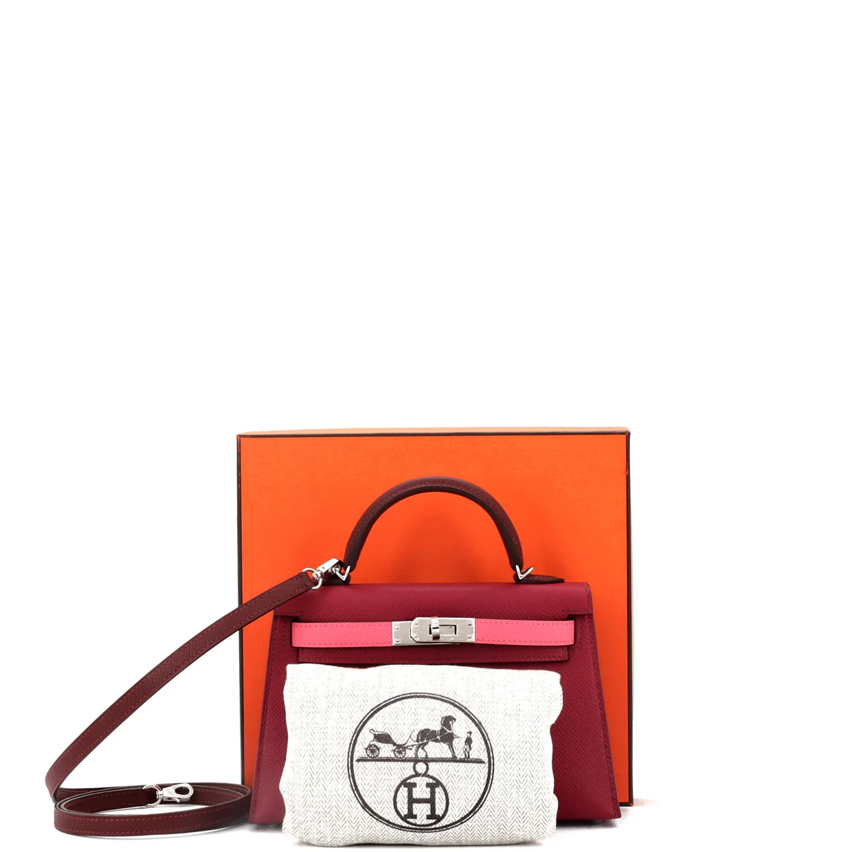 Kelly Mini II Bag Tricolor Epsom with Palladium Hardware 20 - Deep Luxury