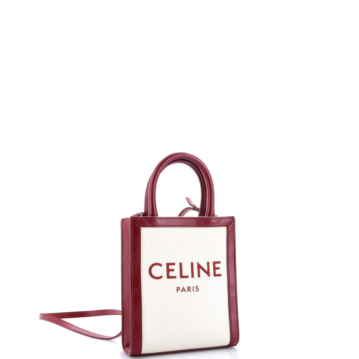 Vertical Cabas Tote Canvas with Leather Mini - Deep Luxury