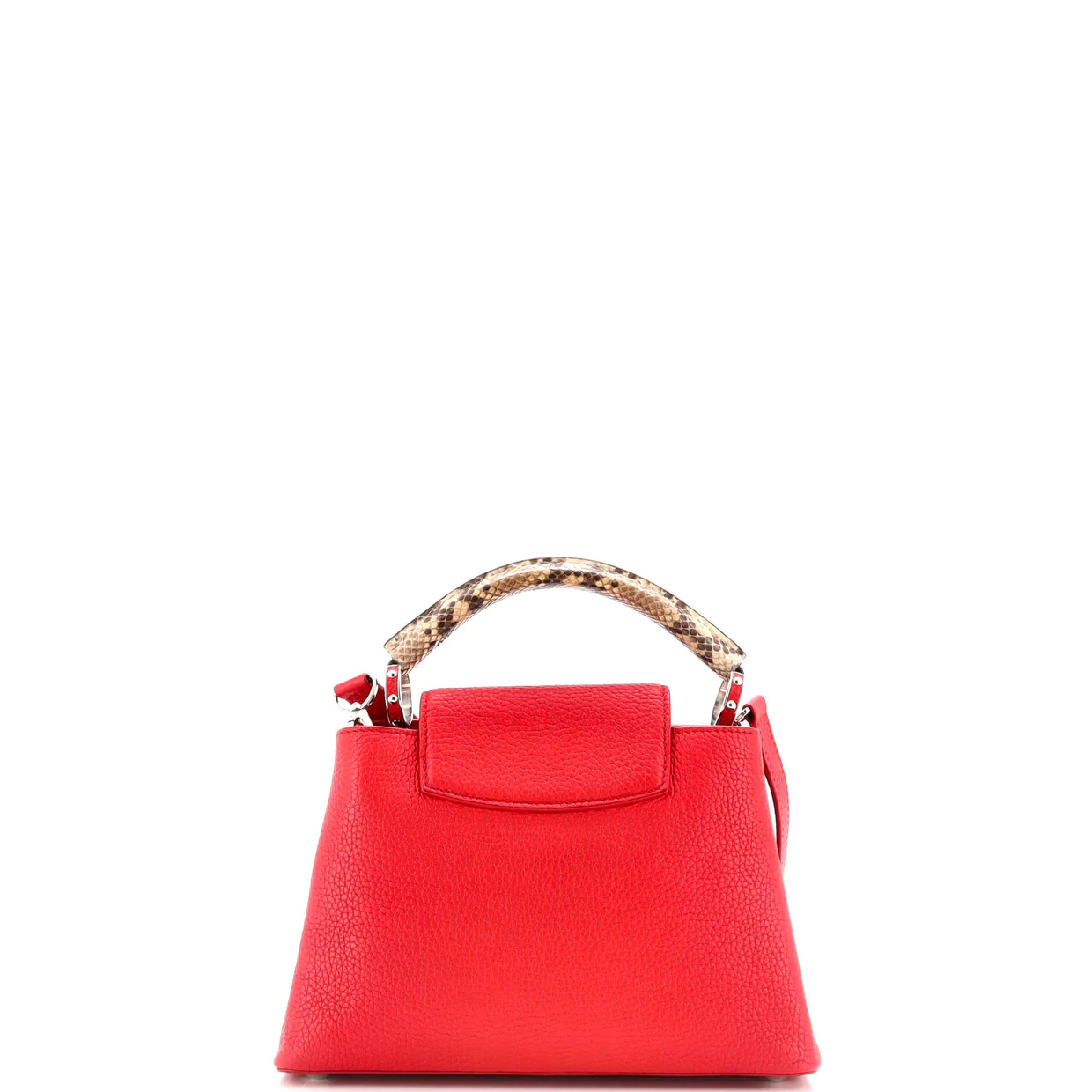 Capucines Bag Leather with Snakeskin BB - Deep Luxury