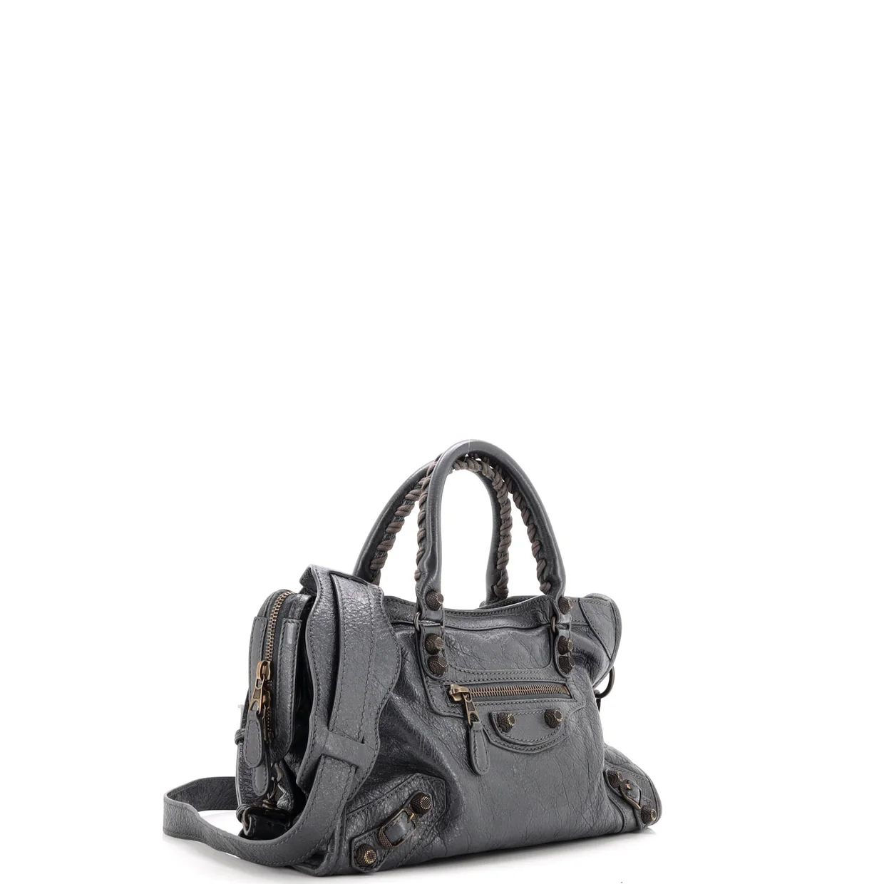 City Giant Studs Bag Leather Small - Deep Luxury