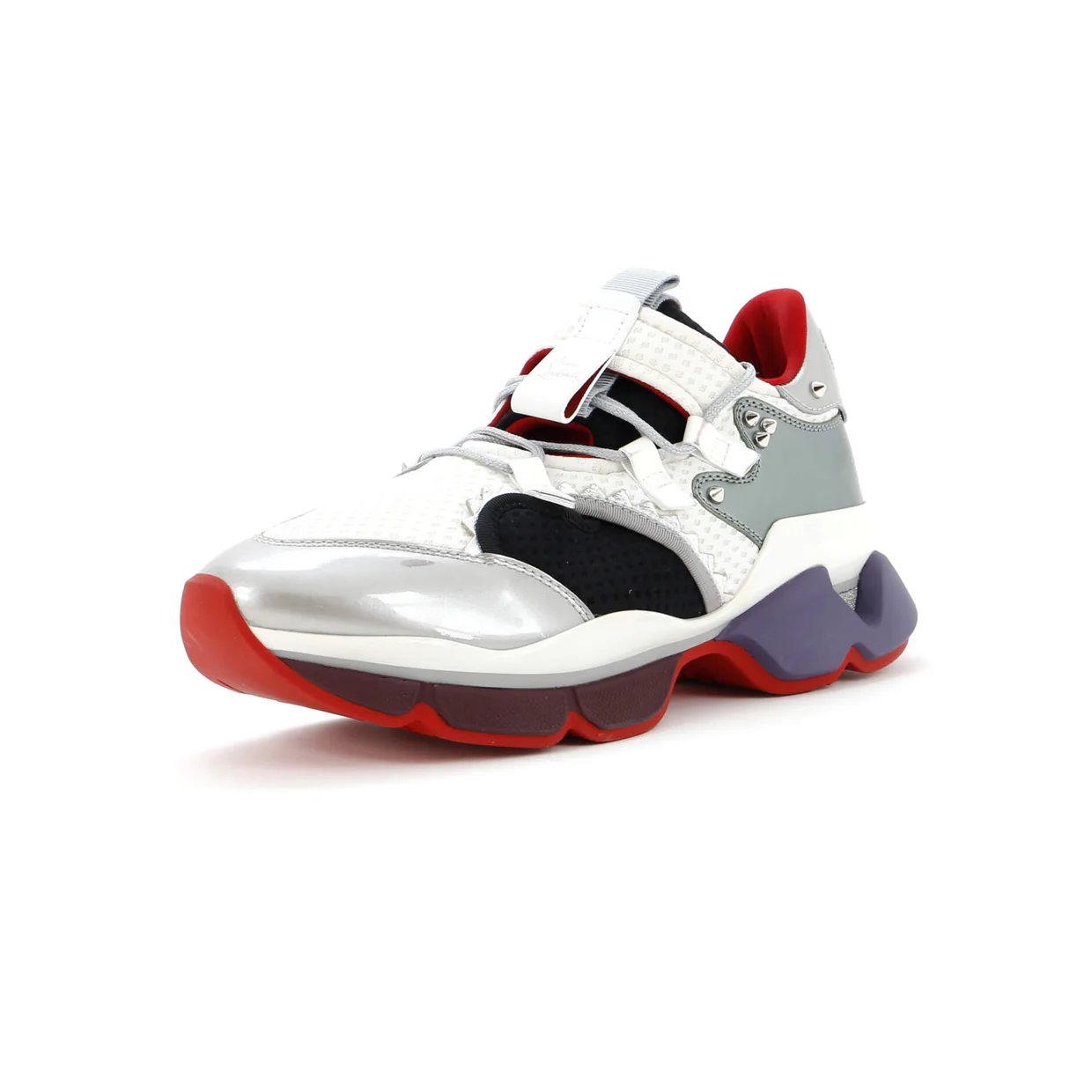 Women's Red Runner Donna Sneakers Leather with Fabric - Deep Luxury