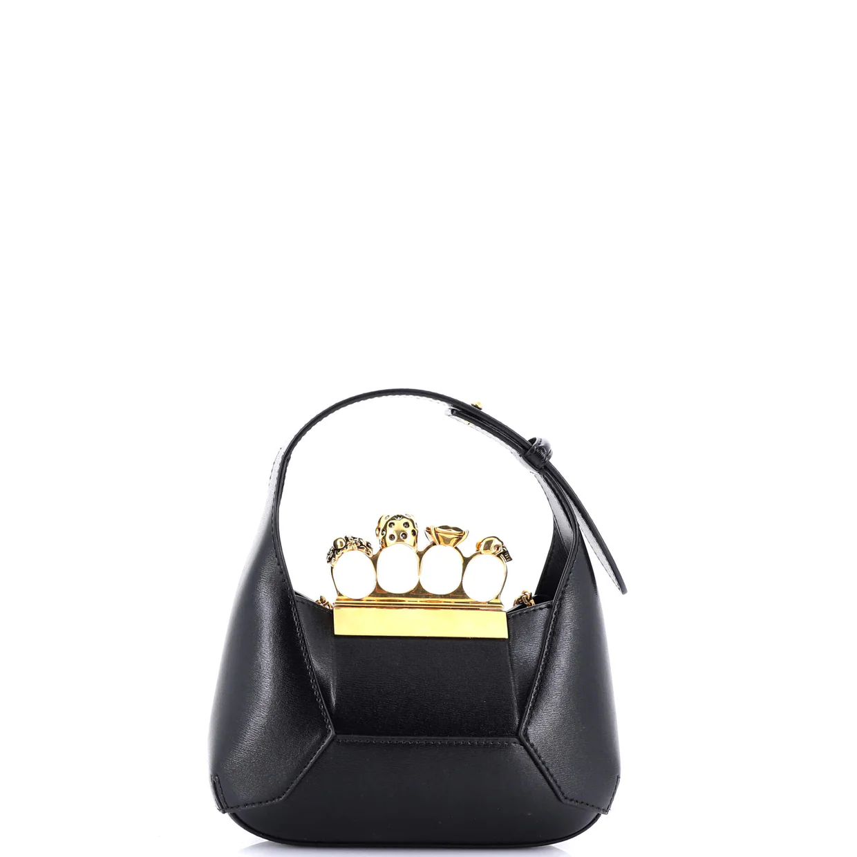 Jewelled Hobo Leather Mini - Deep Luxury