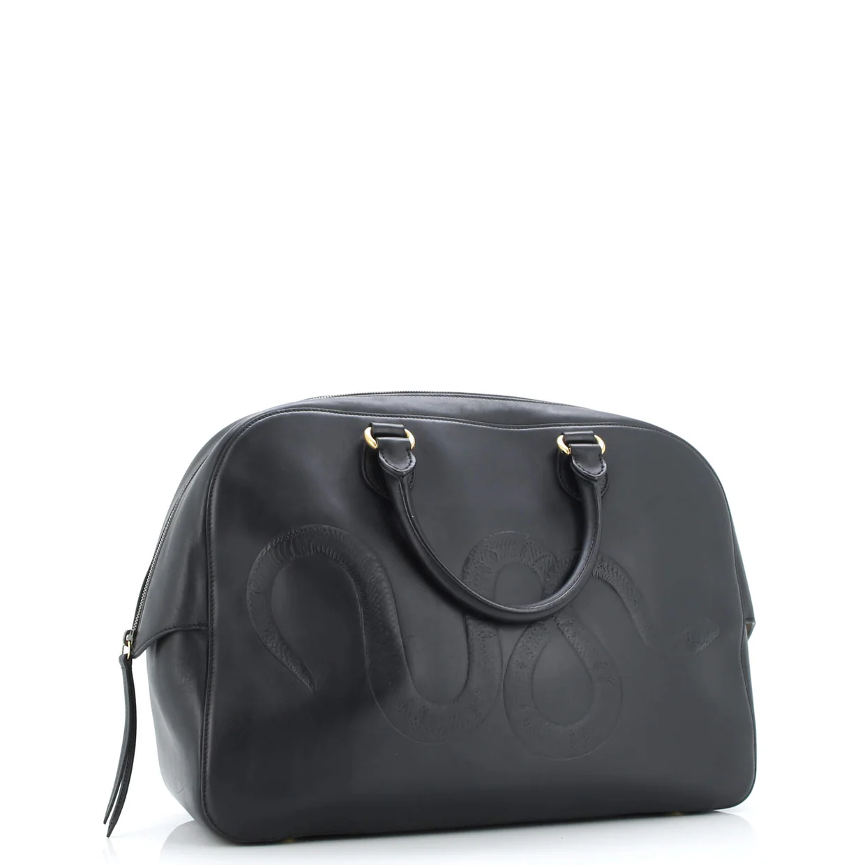 Animal Duffle Bag Embossed Leather Large - Deep Luxury