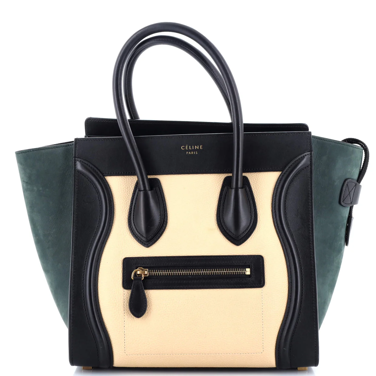 Tricolor Luggage Bag Leather Micro - Deep Luxury